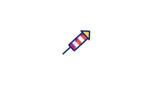 Animiertes Feuerwerk-Symbol