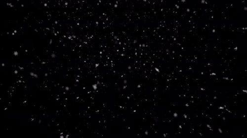 Snow Christmas loop Alpha Fast Random Snowflakes 4K