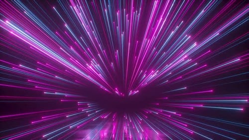3d animation, cosmic blue purple star tracks countdown from one to ten, 1 to 10 neon numbers