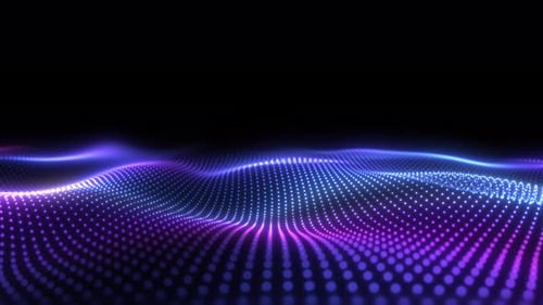 Abstract Glowing Particle Wave Background