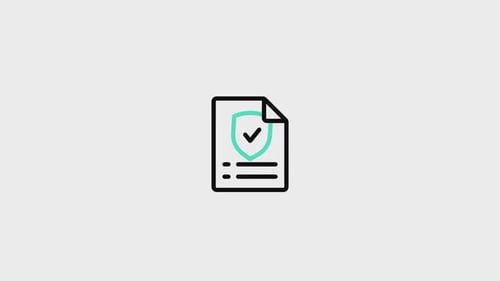 Flat Design Document Security Checkmark Animation