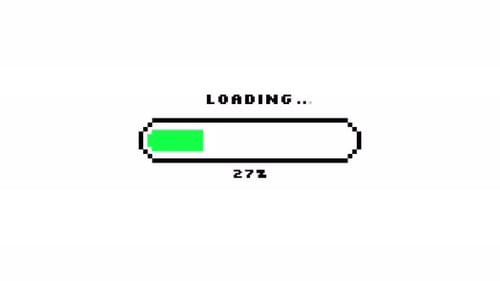 Lo-Fi Style Pixelated Progress Bar Animation