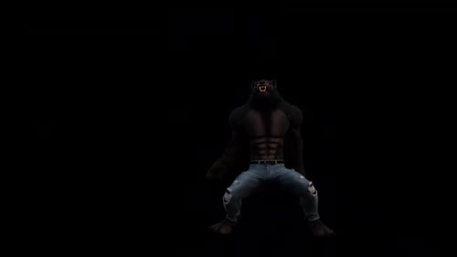 3D Werewolf Monster Character Dance Loop