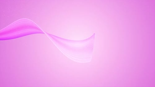 Elegant Fluid Pink Ribbon Animated Background
