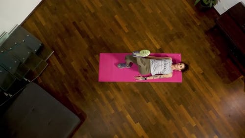 Hip Bridge and Leg Lift from a Birds view.