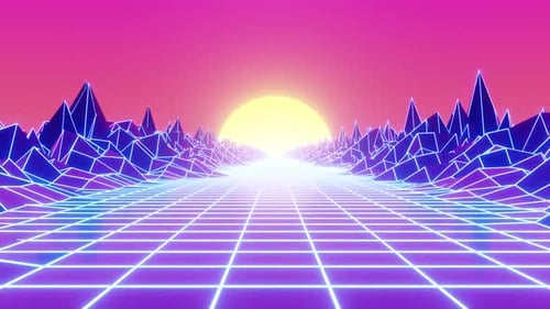 Abstract Pink Sky Purple Shadow