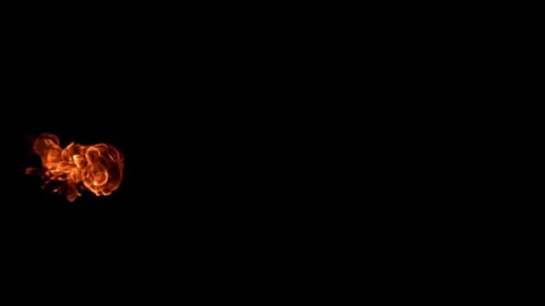Fire and Flames on a Black Background Filmed on a Highspeed Camera at 1000 Fps