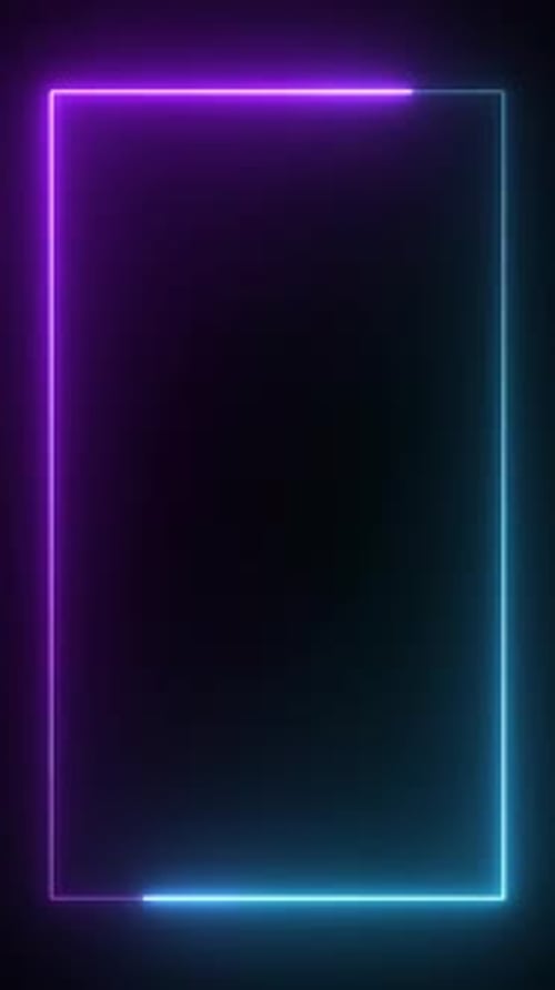 Vertical Blue And Purple Neon Frame Loop V14