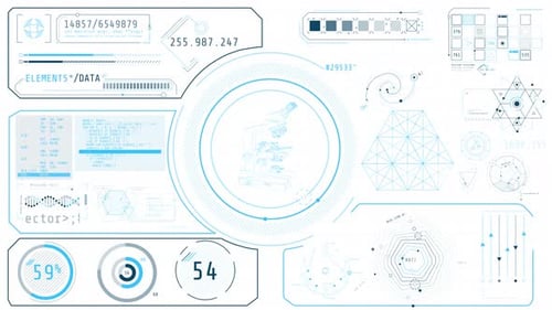 Animated Display of Hightech Interface for Scientific Work