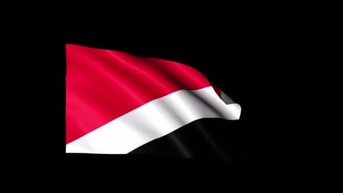 Sealand National Flag Realistic Waving Animation