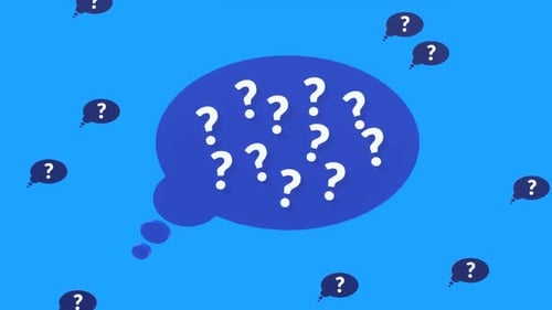 Animated Question Mark Thought Bubble Reveal