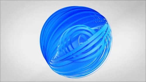Abstract Blue Sphere Logo Reveal Animation