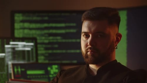 Programmer is Fixing Bugs Software Developer is Checking System Vulnerability IT Specialist is