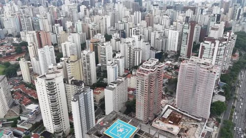 Downtown Sao Paulo, cityscape of skyscrapers, Brazil.