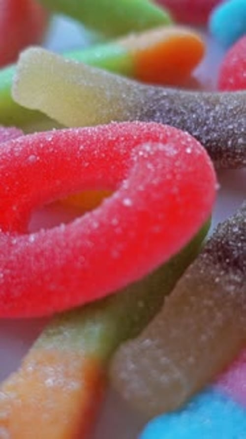 Vertikales Video von Candies