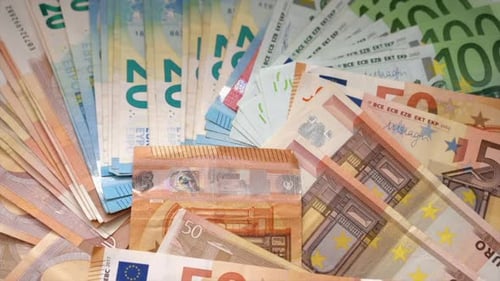 Euro money currency banknotes background