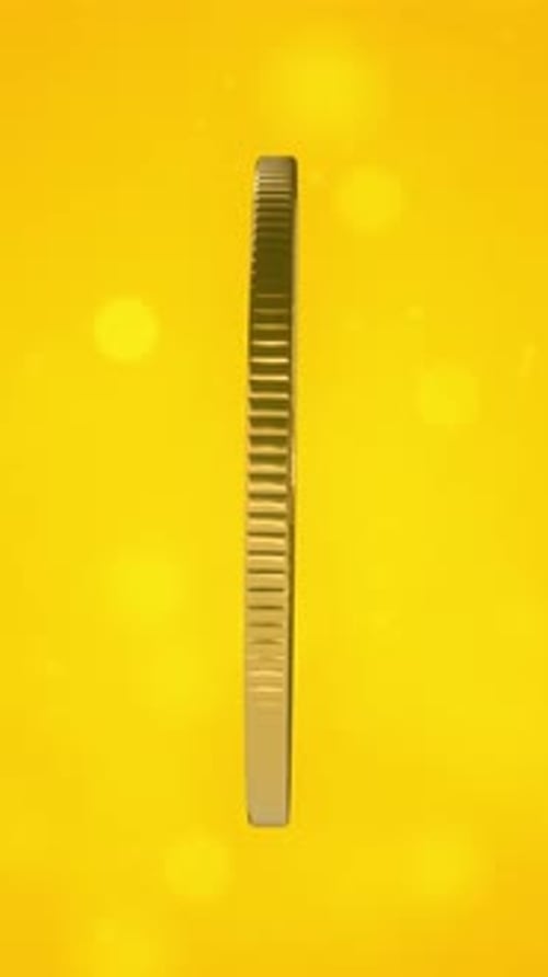 Golden Bitcoin Digital Currency Rotating Loop