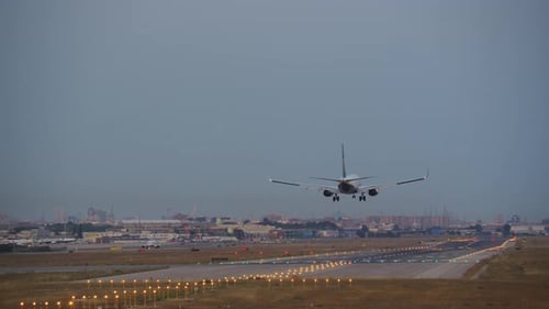 Passenger Airplane Landing