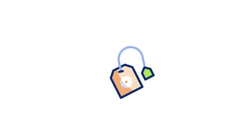 Icono animado de bolsita de té