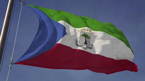 Realistische Flagge von Äquatorialguinea
