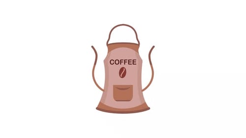 Flat Design Animated Coffee Apron
