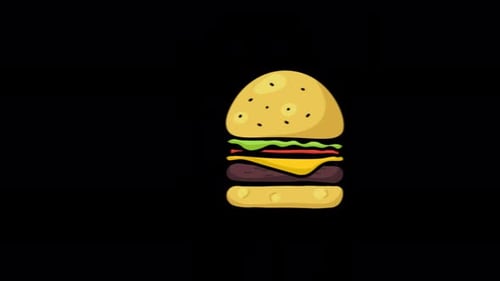 Zutaten für Burger Jumping auf Alpha Channel 4K