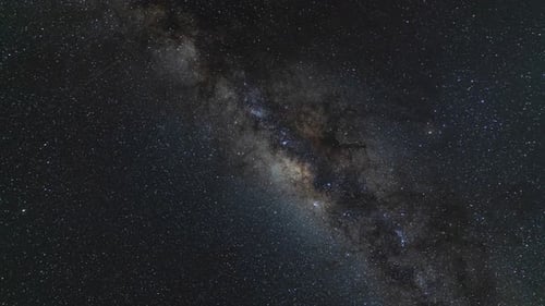 Star Timelapse Of The Milky Way Galaxy Moving Across Scene