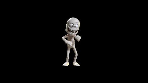 3D Cartoon Mummy Character Dancing Animation for Halloween