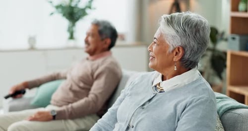 Senior Couple Relaxing Together at Home