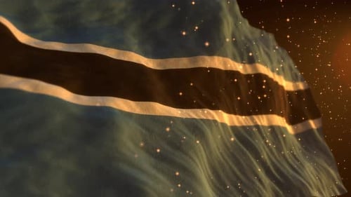 Waving Flag Animation with Sparkling Dust Effect