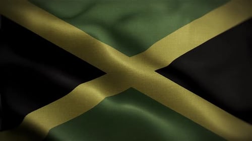 Waving Jamaican Flag Background Animation