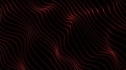 Dynamic Red Wavy Particle Grid Background Animation