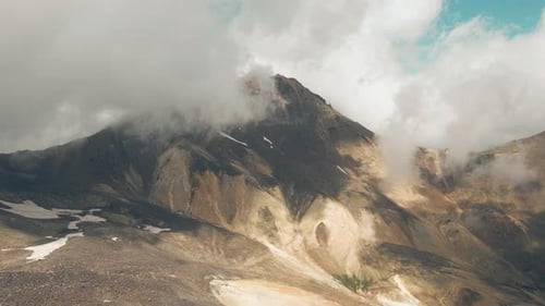 beautiful mountains aerial video shot