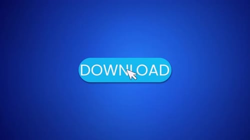 Download button animation, Animated blue download button with cursor mouse click
