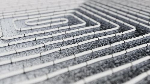 Modern Geometric Underfloor Heating Pipes Animation