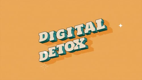 Retro Digital Detox Text Title Animation