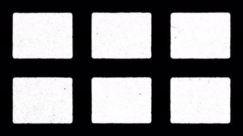 Collage Collection: Vintage screen effect in six rectangular frames in a loop