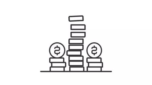 Animated money line icon