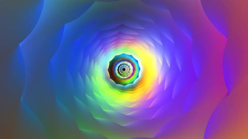 Rainbow Tunnel Abstract Psychedelic Art 4k Video