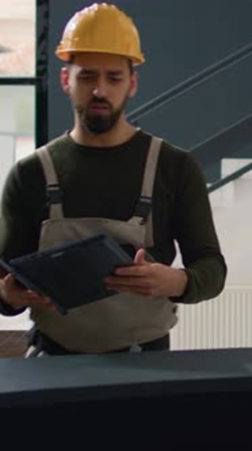 Vertical Video Warehouse Employee Fulfilling Purchases