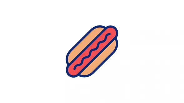 Hot Dog Animated Icons, Elements Motion Graphics ft. 2d animation ...