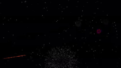 Fireworks Display Background Overlay, Fourth of July, New Years Eve in Red, White and Blue, with Mod