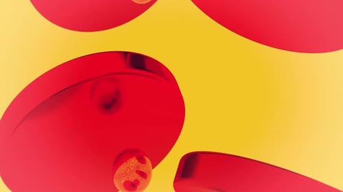 Modern Abstract Reflective Shapes Flowing Background Loop