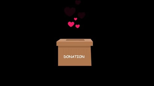 Animation des Spendenkonzepts mit Alpha