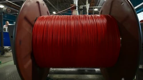 Cable Production Workshop and Large Coil Creative Modern Cable Manufacturing Factory Details