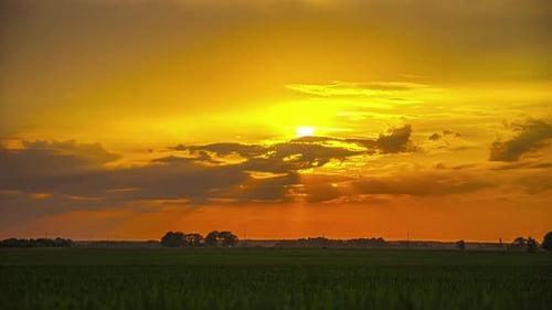 Timelapse dorado al atardecer