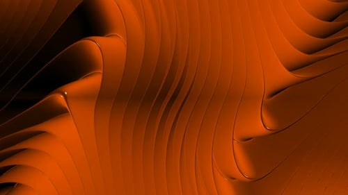 Majestätischer Hintergrund mit orangefarbenen Plasmawellen, exklusiv, Reflexion, 3D-Rendering, einzigartiges Design