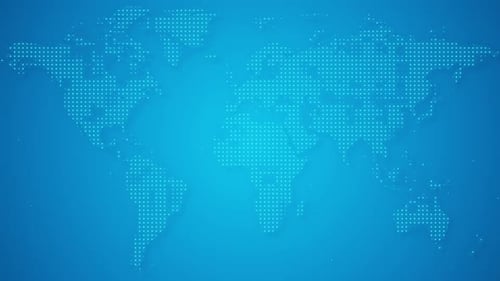 Digital Dot World Map Global Network Animation