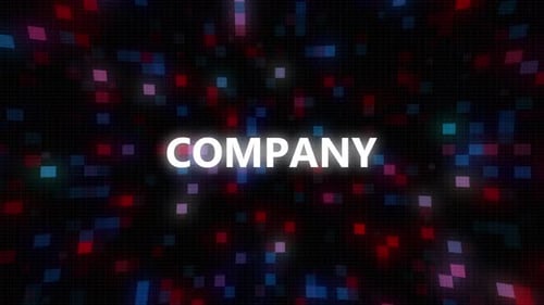 Futuristic Text Reveal Animation with Glowing Digital Grid Background