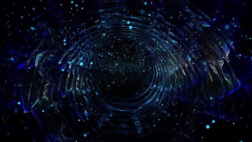 Tunnel bleu vif
